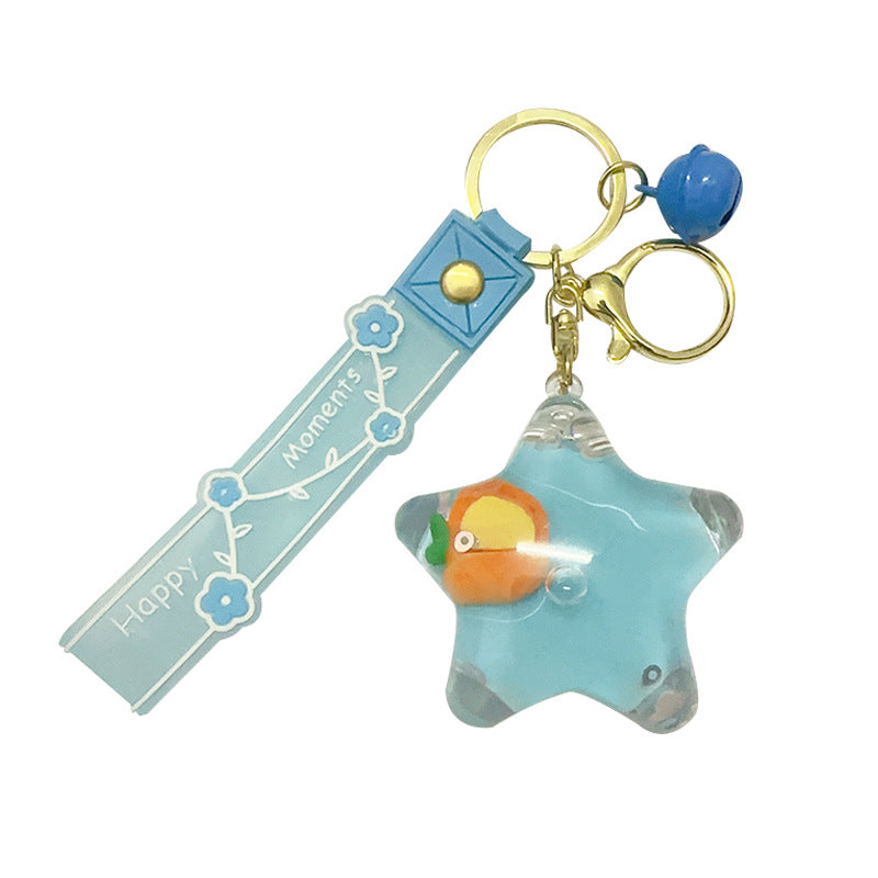 Wholesale Acrylic Fruit Five-pointed Star Oil Quicksand Drift Bottle